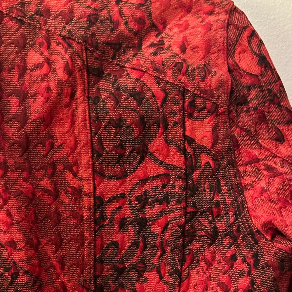 Chico's Red and Black Jacket with Pockets - Preloved - Picture 7 of 11
